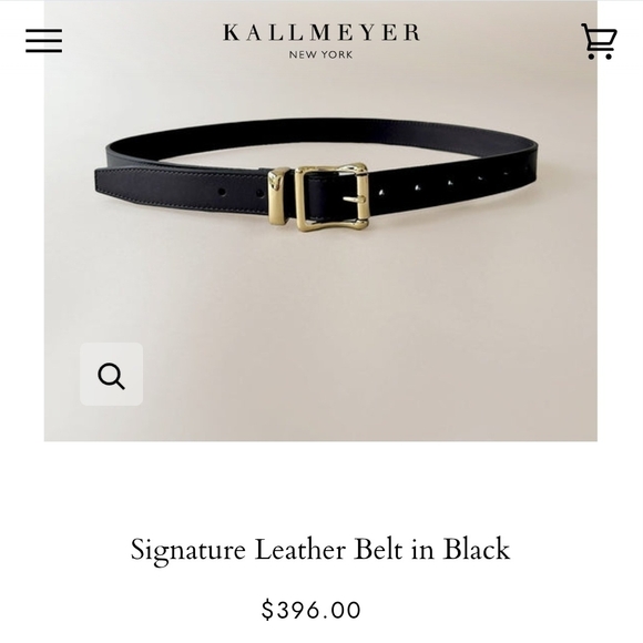 Kallmeyer Genuine Leather Belt Black with Gold Buckle. Made In Italy - Picture 4 of 13